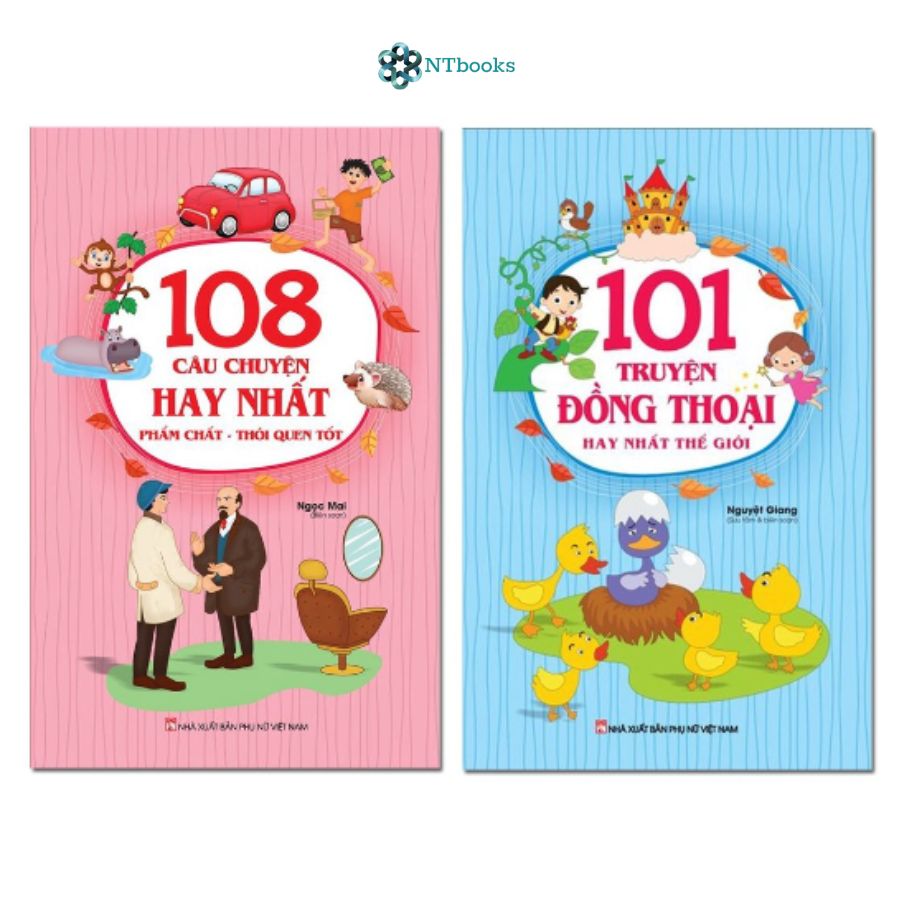 Combo 2 cuốn 108 câu chuyện hay nhất  và 101 truyện đồng thoại hay nhất thế giới