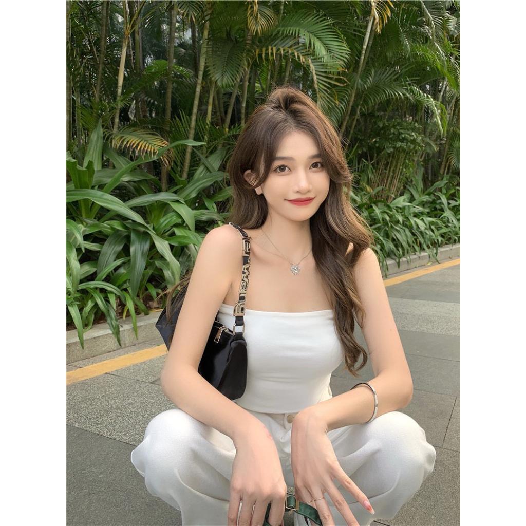 Ao ống croptop thun gân dáng dài, không đệm mút, SiêuHot, SiêuSe.xy chất liệu cogiãn Nữ Women Dáng Ngắn Áo Ong
