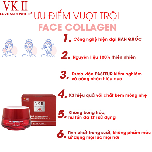 Kem Dưỡng Trắng - Tái Tạo - Trẻ Hóa Collagen VK II 35g