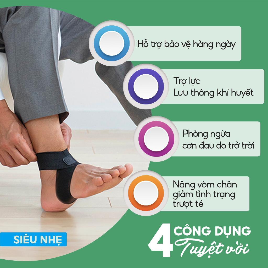 Đai cổ chân loại mềm Phiten supporter ankle soft type AP167003/AP167004/AP167005