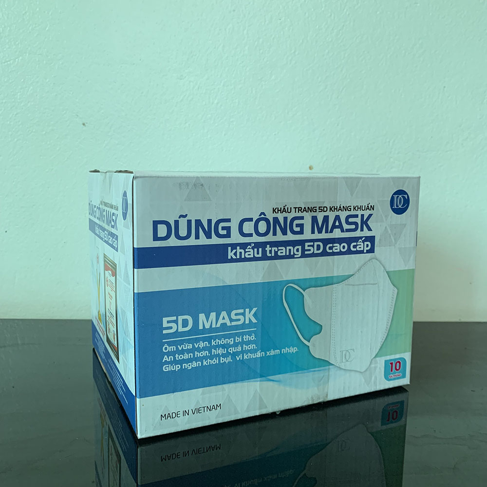 Combo 50 khẩu trang 5D tiêu chuẩn y tế 3 lớp DC MASK