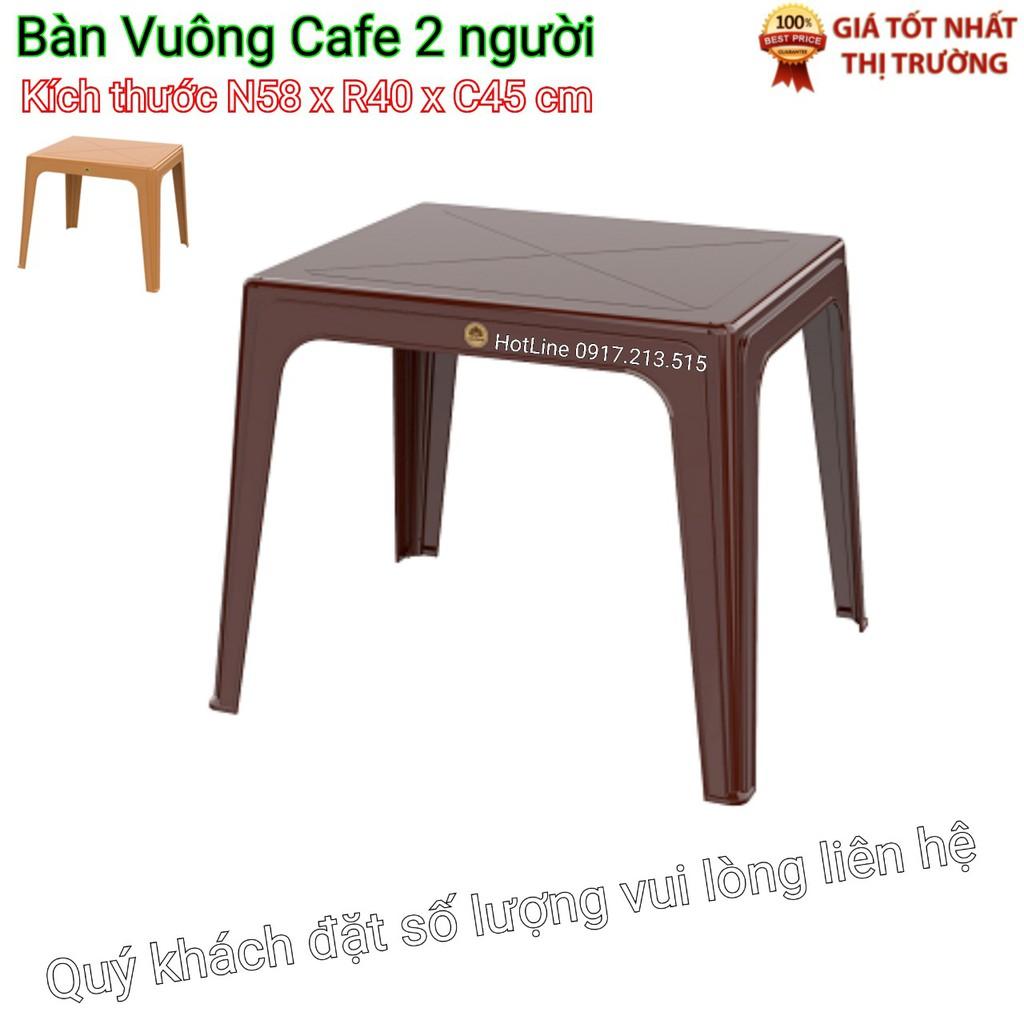 Bàn nhựa vuông Cafe 2 người