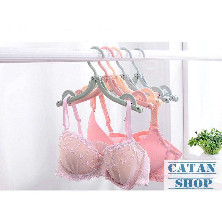Combo 10 Móc treo quần áo xếp gọnkiểu Nhật, móc áo du lịch đa năng, mắc treo áo lót, áo ngực, áo 2 dâyGD57-MAXG-10