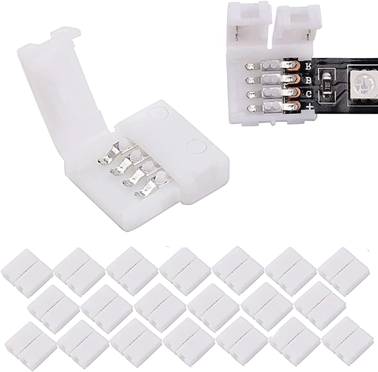 Đầu Nối, Kẹp Nối Dây LED RGB 5050 3528 4 Chân