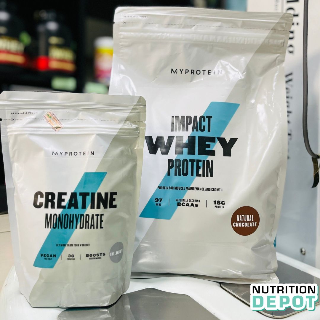 Combo Tăng cơ và Sức mạnh 01 - Impact Whey Protein 1kg và Creatine 250g Myprotein - Nutrition Depot Vietnam