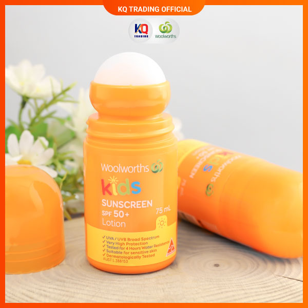 Kem chống nắng phổ rộng Woolworths Kids Sunsreen Every day SPF 50+ 75ml nhập khẩu Australia