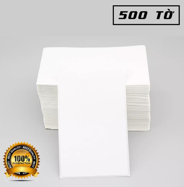 Giấy In Nhiệt, Decal Khổ A6 100x150 mm Tệp 500 tem TỰ DÍNH IN ĐƠN HÀNG TMĐT - 1 tệp  - Hàng chính hãng