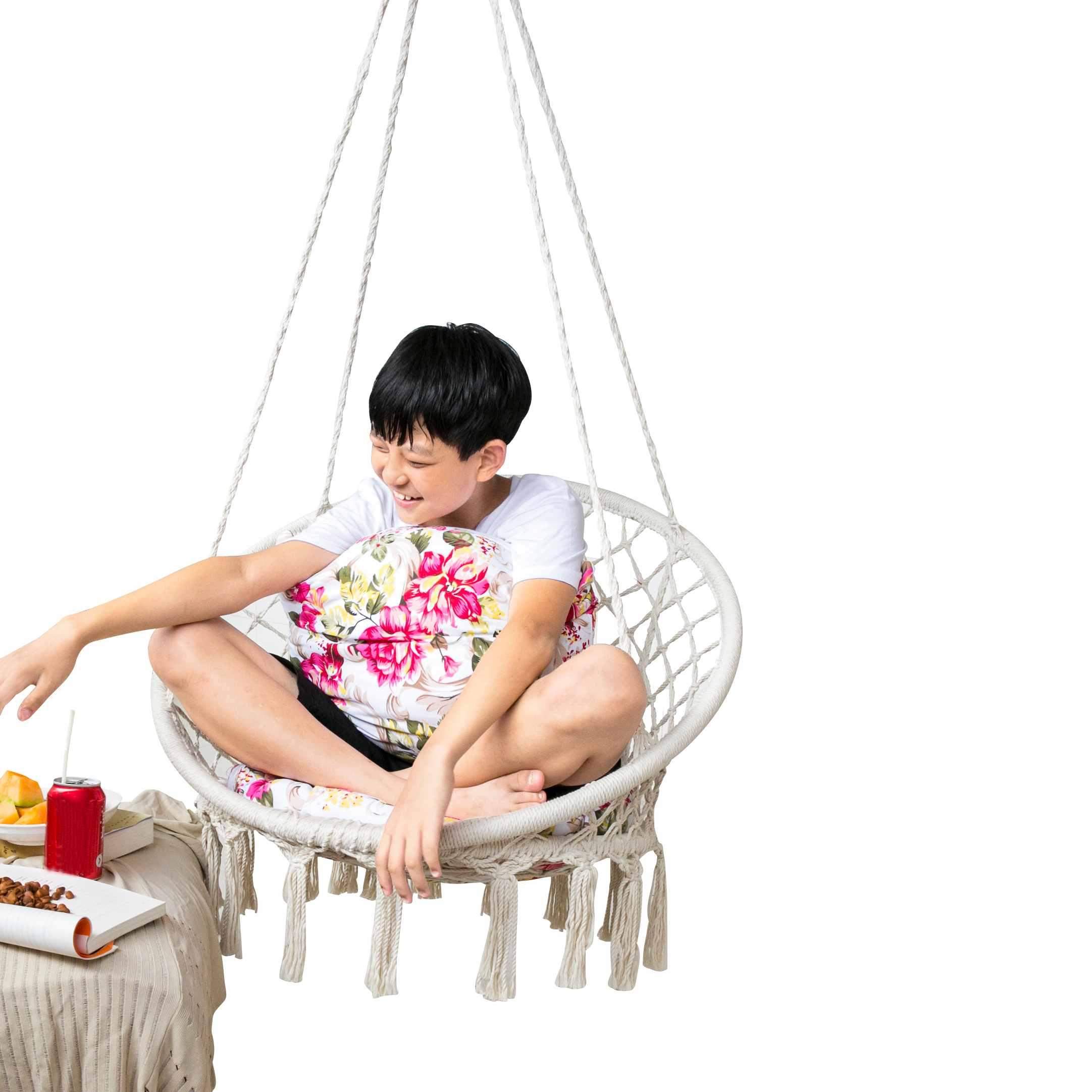 Bắc Âu Võng Tay Dệt Kim Vườn Phòng Ngủ Ban Công Ký Túc Xá Ngoài Trời Trẻ Em Đầm Ngủ Người Lớn Đu Treo Ghế Võng