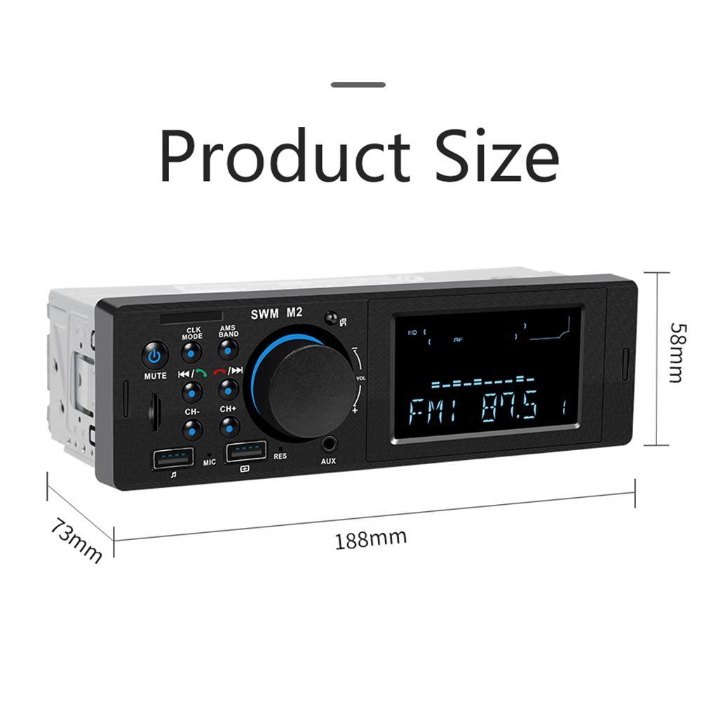 Car Radio MP3 Player Audio 87.5-108M Bluetooth Handsfree 4CH FM Music Player