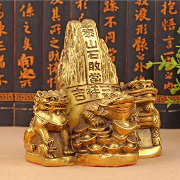 Tượng Đồng THÁI SƠN - TAM BẢO CÁT TƯỜNG - Vật phẩm phong thuỷ