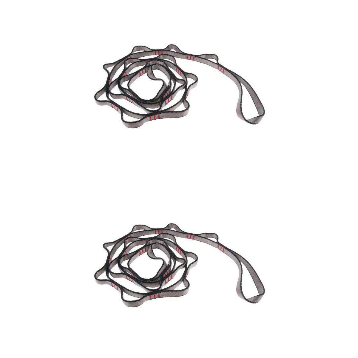 2pcs Downhill Rock Climbing Daisy Chain Rope Equipment Carabiner 180+150cm