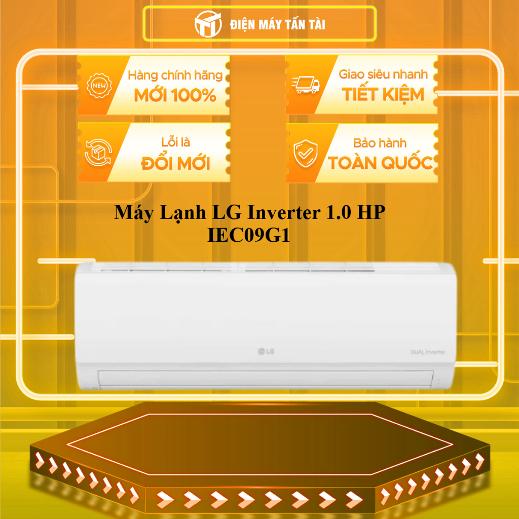 Máy lạnh LG Inverter 1 HP IEC09G1 - HÀNG CHÍNH HÃNG - CHỈ GIAO HCM