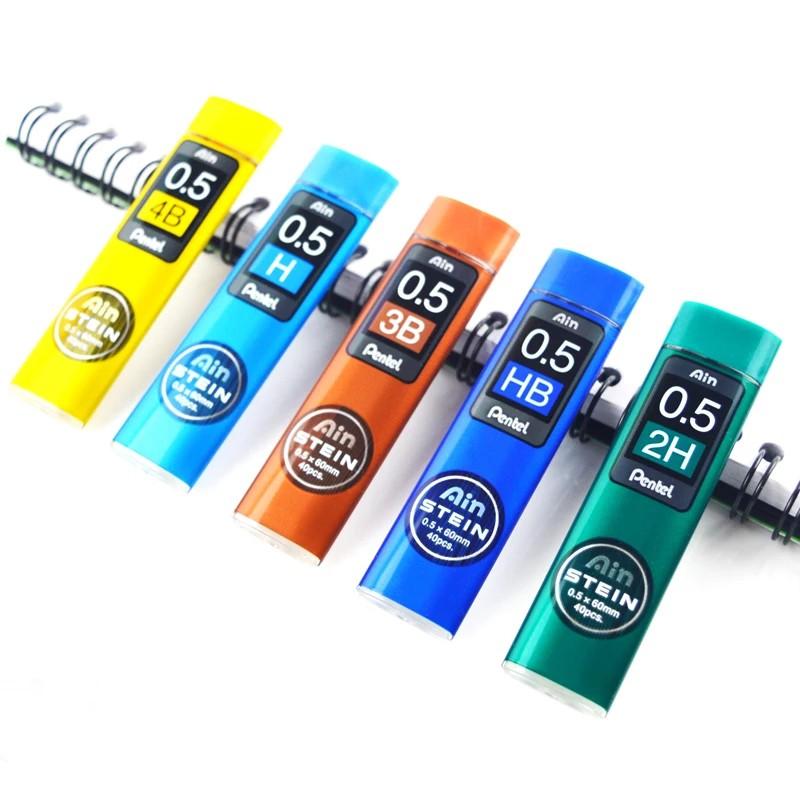 Ruột Chì Kim Pentel Ain Stein 2B Ngòi 0.3/0.5/0.7/0.9mm | Cấu Trúc Tổ Ong Siêu Cứng | Nét Viết Trơn Mượt