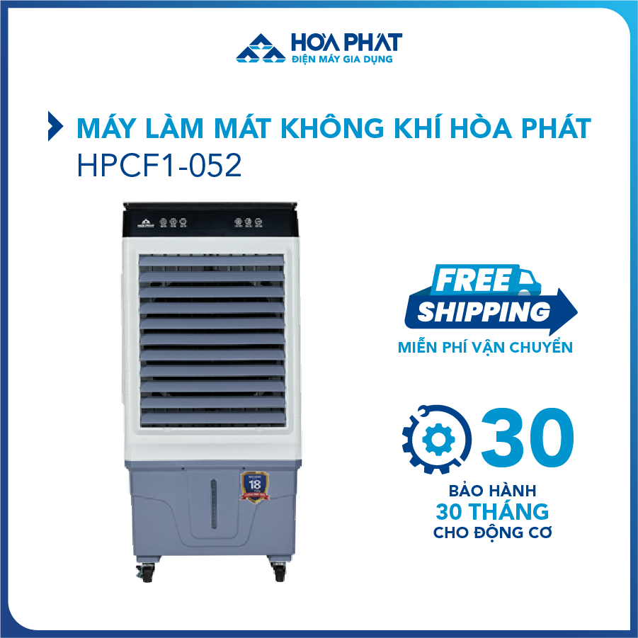 Máy làm mát không khí Hòa Phát HPCF1-052 - Tiết kiệm điện năng - Phạm vi lên tới 40m2 - Bảo hành 24 tháng cho động cơ - Hàng chính hãng