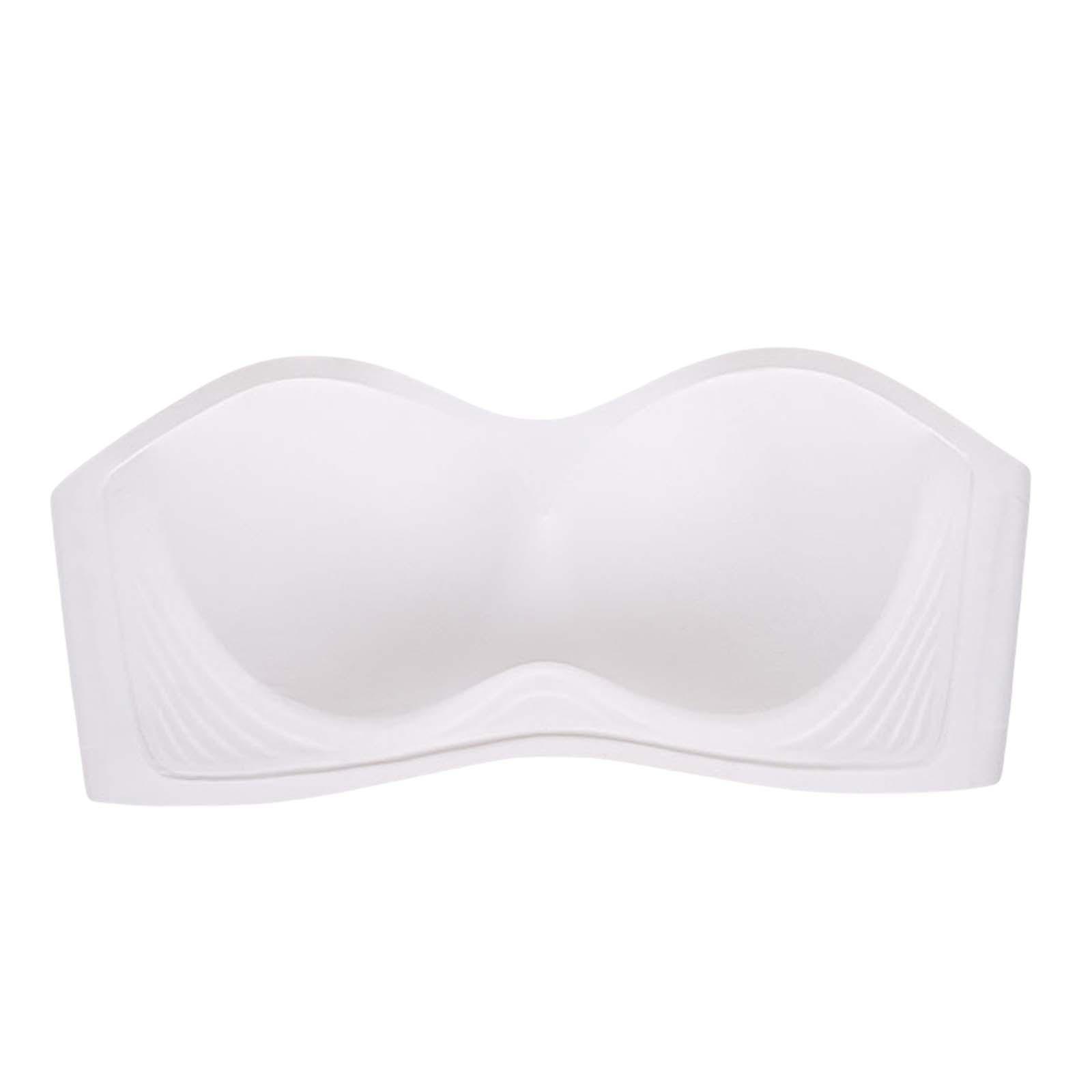Women Strapless Bra Push up Bra with Transparent Strap Breast Lift Bra Underwear Seamless Invisible Bra Bralette Bra for Party Girl Everyday