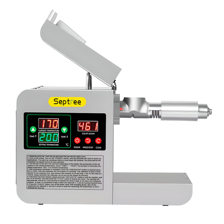 Máy ép dầu thực vật Septree X8S dùng trong gia đình Thương hiệu Mỹ, Ép 4-6kg/1 giờ - Hàng Nhập Khẩu, Bảo Hành 1 Năm