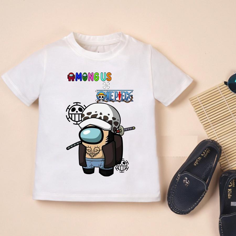 Áo thun in hình One Piece among us cho bé cực ngầu