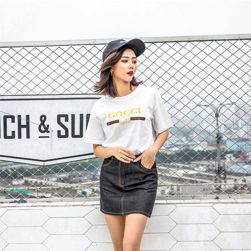 Áo Thun Nữ Ngắn Tay In Chữ Kiểu Hàn Quốc