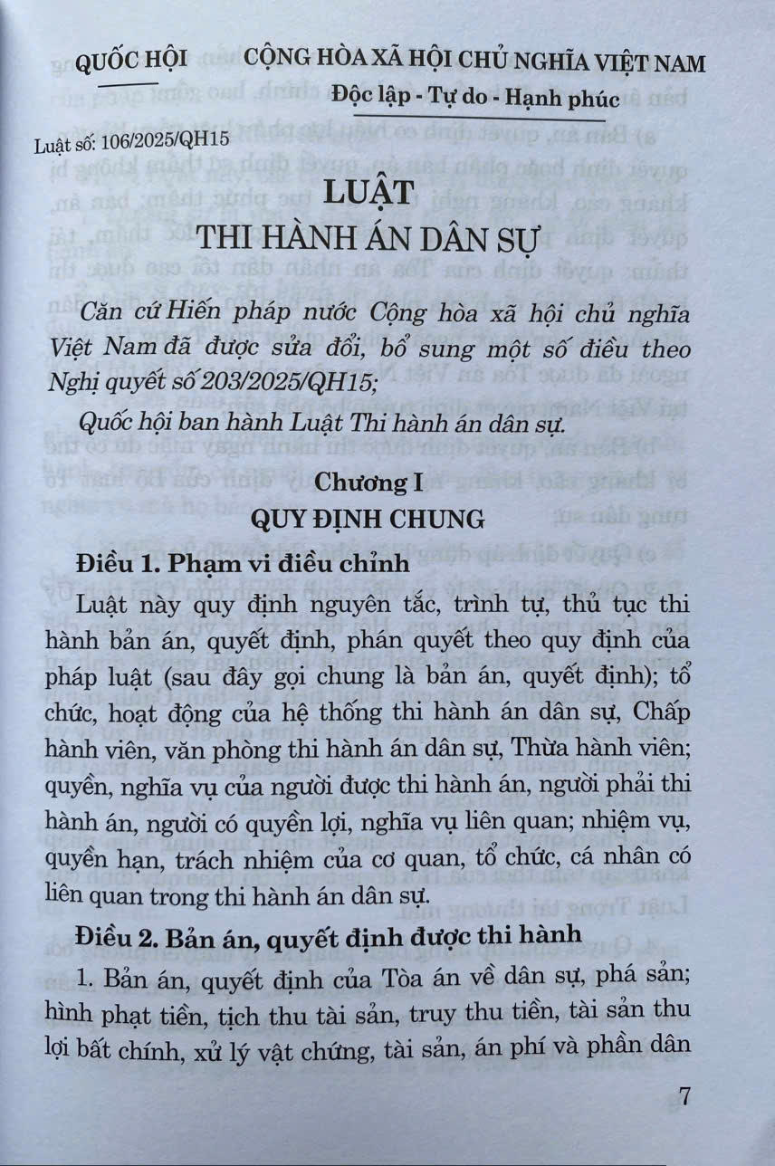 Luật Thi Hành Án Dân Sự Năm 2025