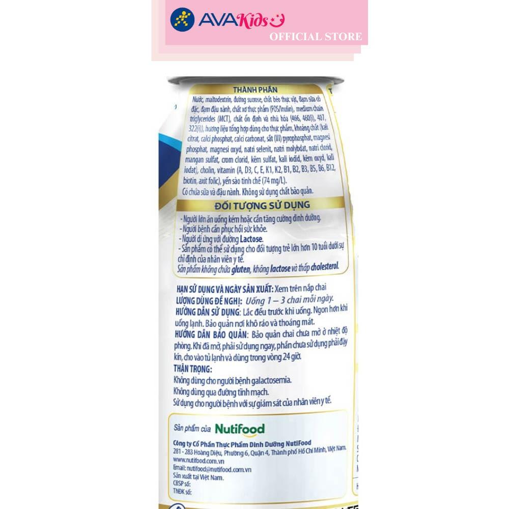 Thùng 24 chai sữa bột người lớn pha sẵn Nutifood Varna Complete hương nhạt thanh 237 ml
