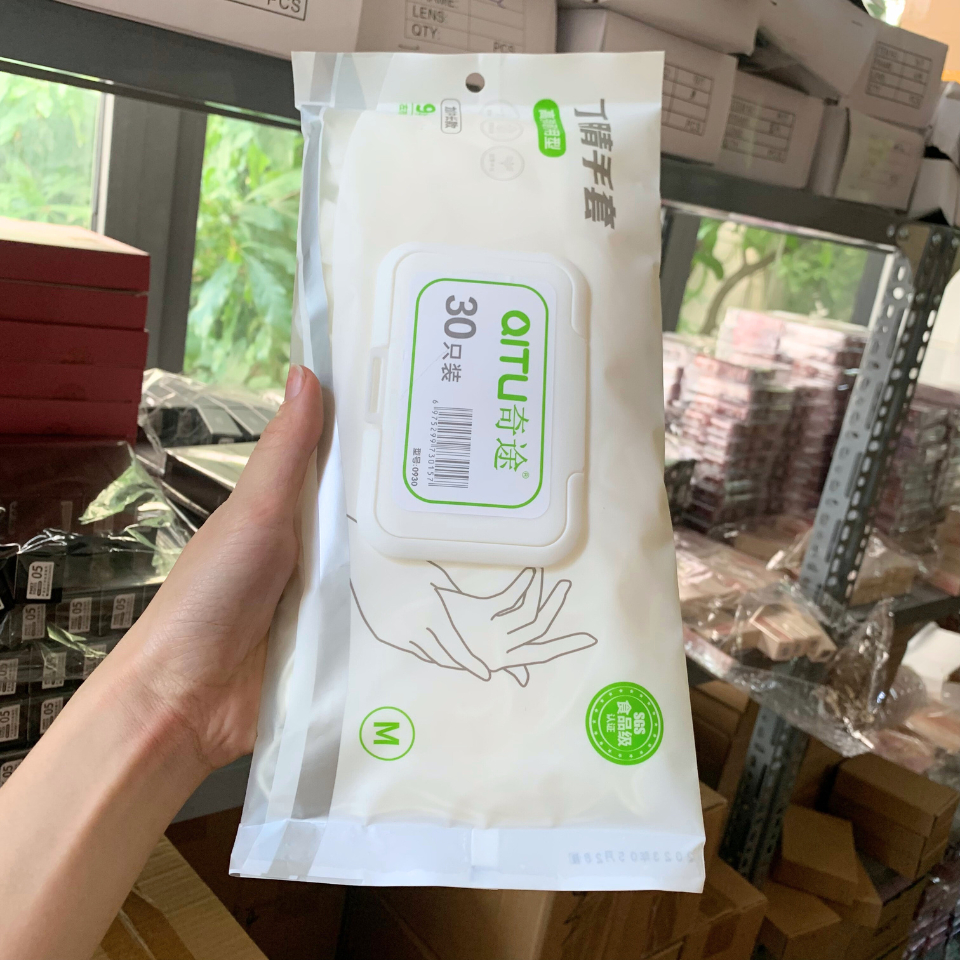 Găng Tay Cao Su, Bao Tay Rửa Chén, Hộp 30 Chiếc, Dùng Chế Biến Thực Phẩm, Rửa Chén Bát, Vệ Sinh Nhà Cửa