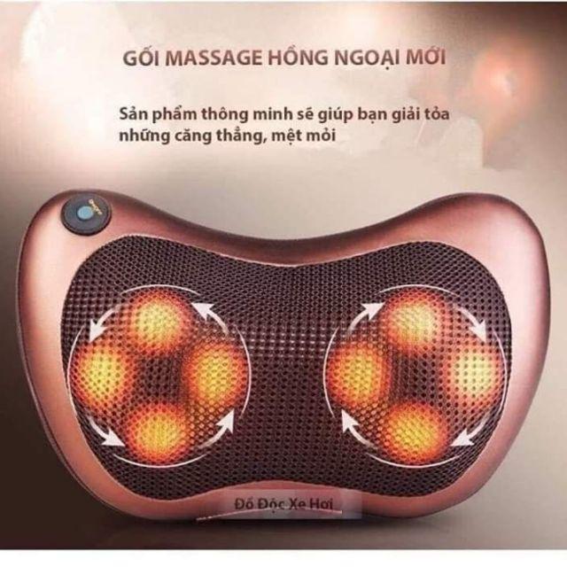 Gối massage hồng ngoại 8 bi thích hợp cho dân văn phòng