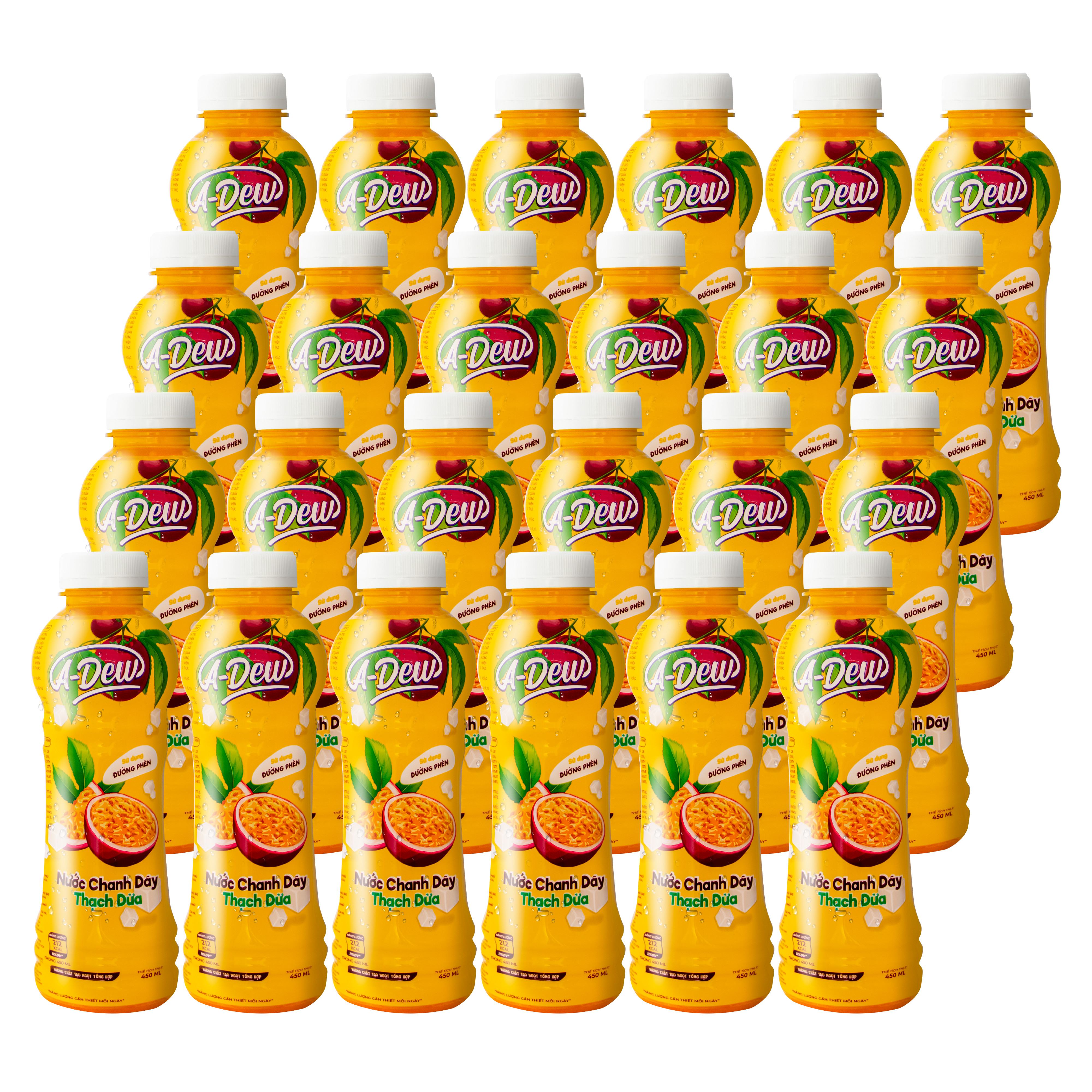 Nước Chanh Dây Thạch Dừa A Dew Chai 450ml - Thùng 24 Chai