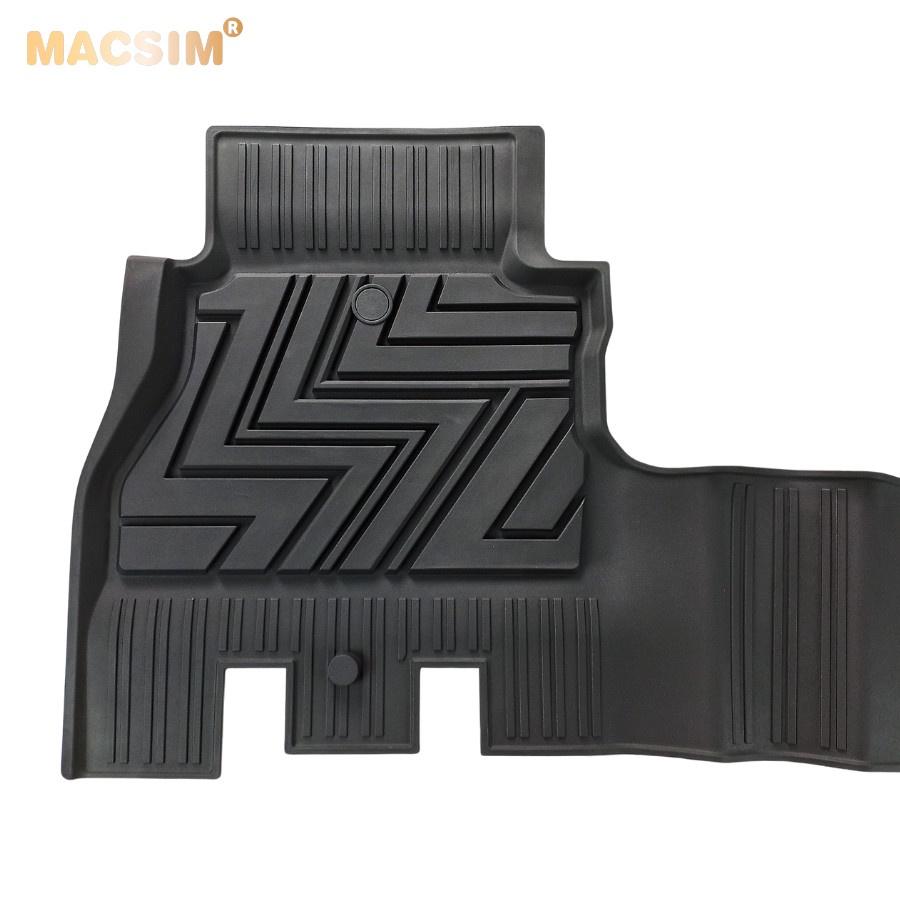 Thảm lót sàn xe ô tô Jeep Wrangler 4 door -đến nay Nhãn hiệu Macsim chất liệu nhựa TPE đúc khuôn cao cấp -màu đen