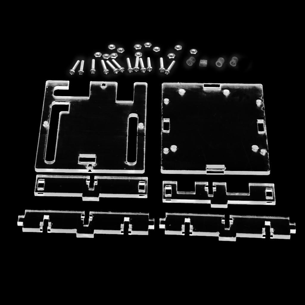 2 Set Clear Acrylic Case Shell Enclosure Boxs For UNO R3