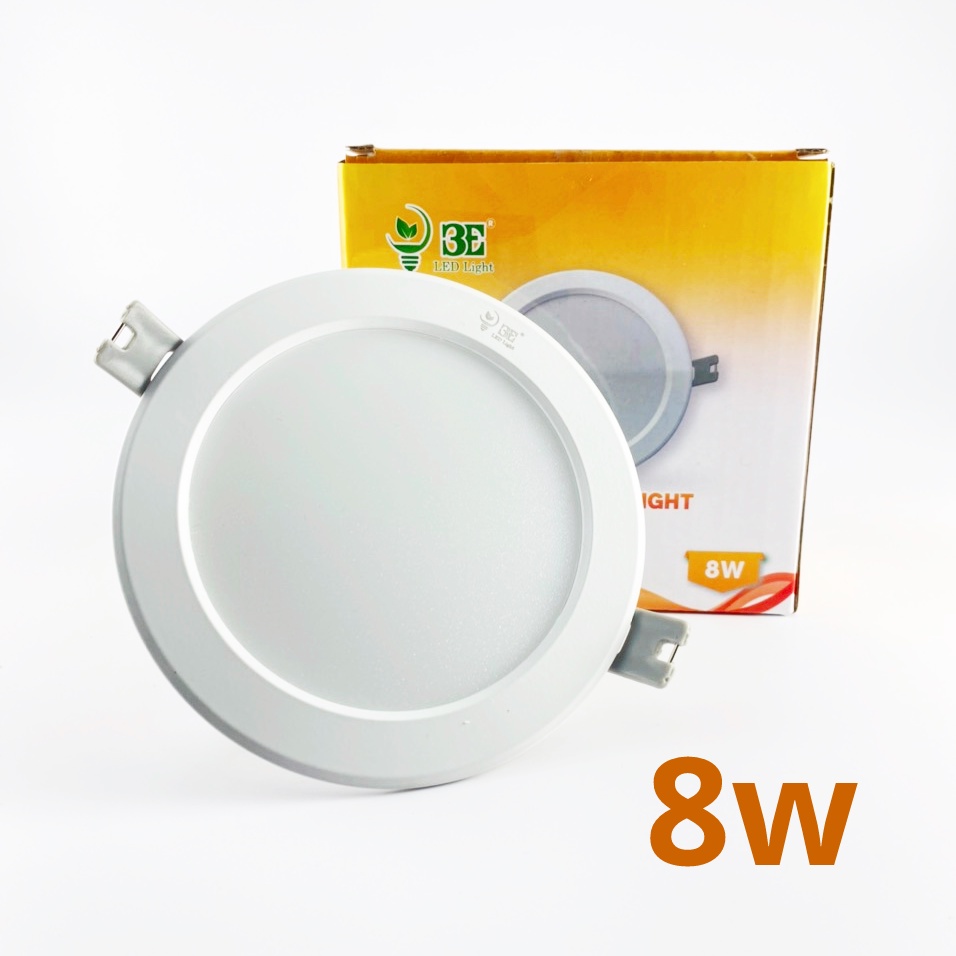 Đèn Led Âm Trần Tròn 3E LED LIGHT Công Suất 8W / 12W Ánh Sáng Trắng 6500K