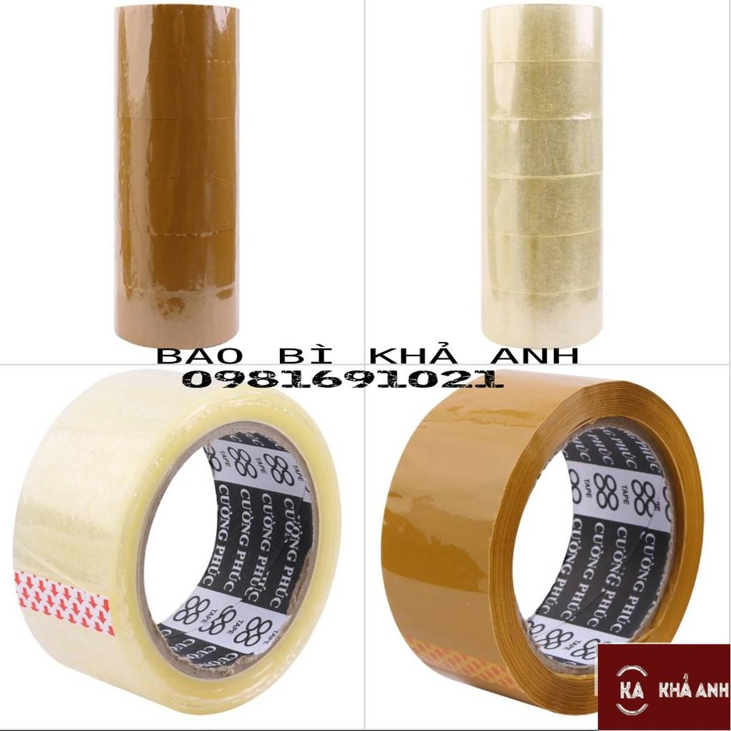 ️Băng keo 100 Y ( Trong, đục ) 1 Cây băng keo 6 cuộn - Siêu Dính Chắc