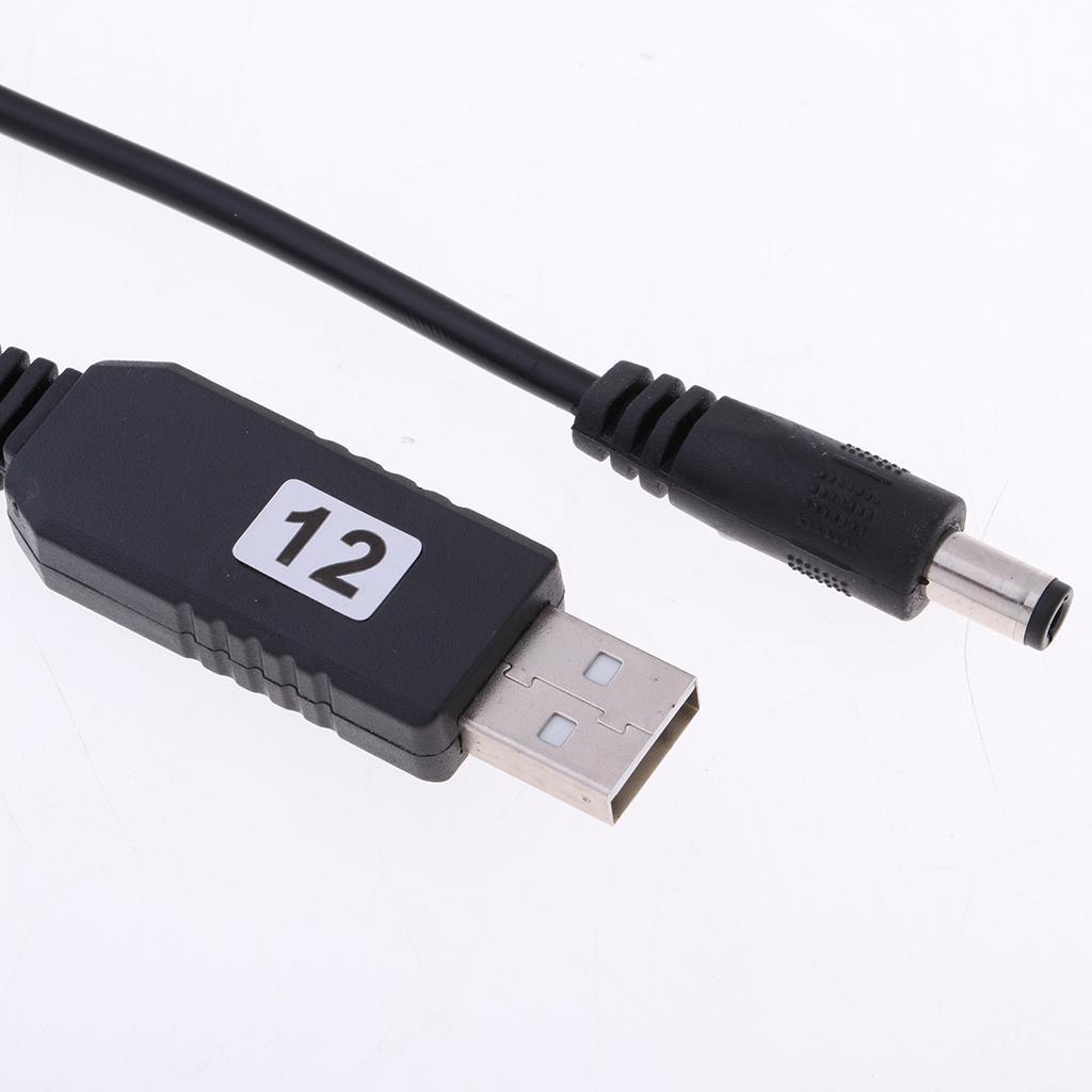 DC 5V to DC 9V 12V USB Voltage Step Up Converter Cable with DC Jack