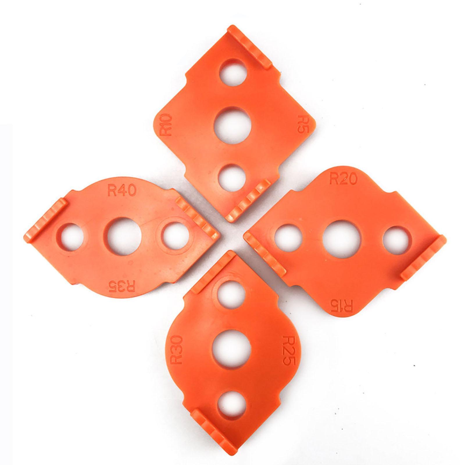 Jig Router Templates, ABS Plastic Routing Rounded Corners Router Bit Template for Woodworking Routing, R5 R15 R25 R35