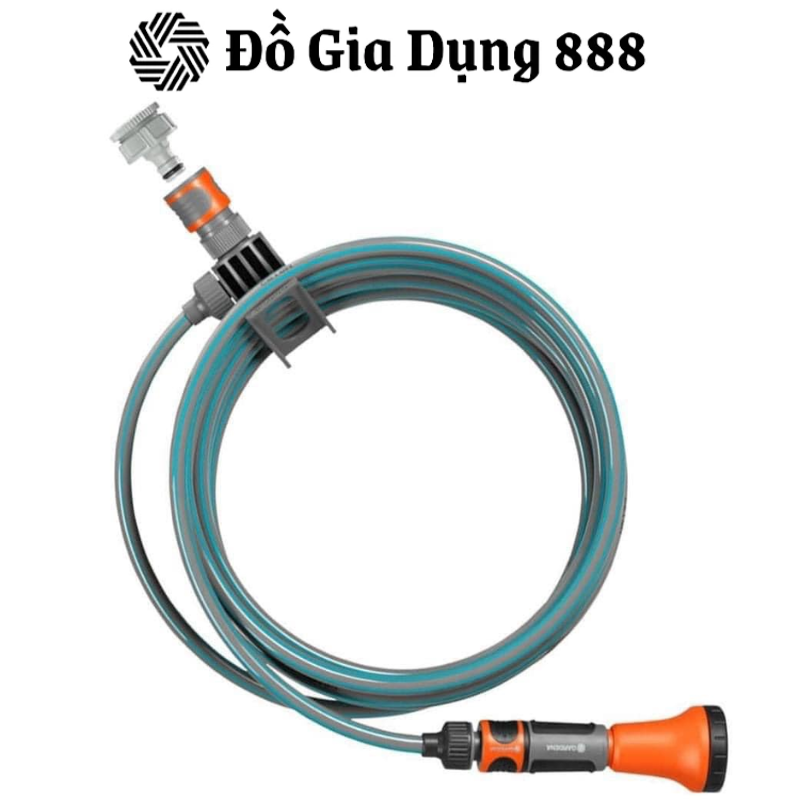 Bộ Tưới Gardena City Ống Dài 7,5m, Tưới Cây &amp; Xịt Rửa Sân Vườn Nhỏ, Giá Treo Trực Tiếp Tại Đầu Vòi, Có 1 Chế Độ Phun Oroa Với Tầm Xa Tối Đa 1m, Có Thể Tháo/lắp, Nhập Đức