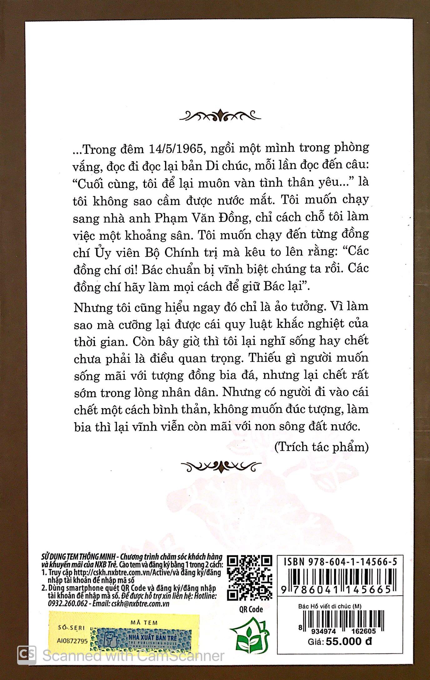 Sách Bác Hồ Viết Di Chúc (Tái Bản)