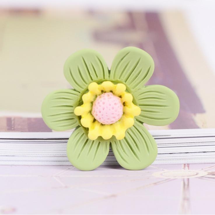 HN * Charm hoa cúc mini sáu cánh nhỏ xinh cho các bạn trang trí vỏ ốp điện thoại, kẹp tóc, DIY