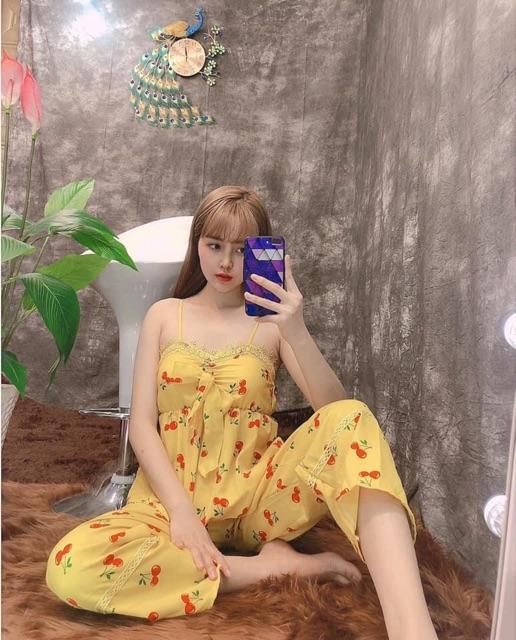 Set cherry có mút ngực quần lưng chun