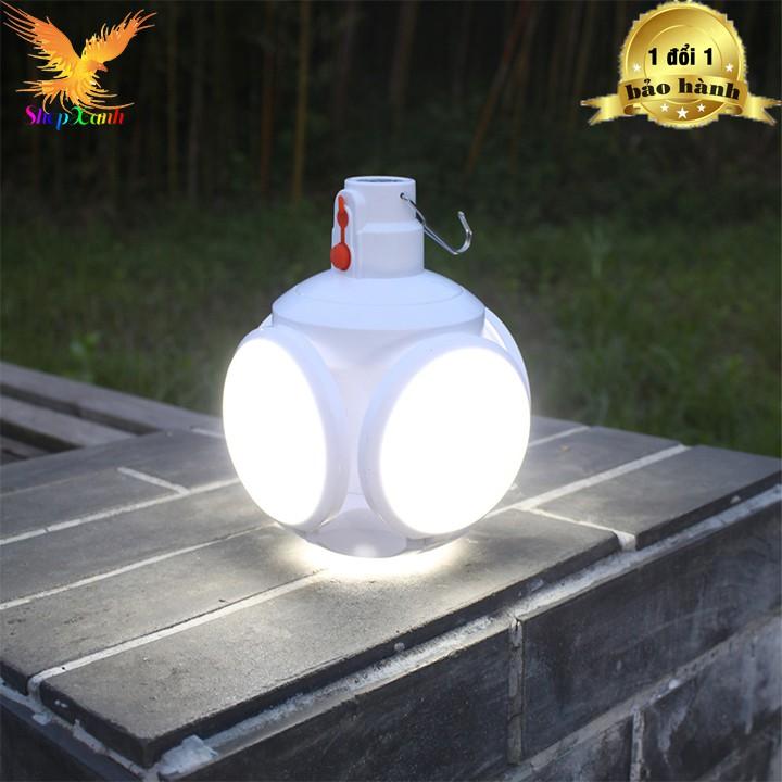 Bóng đèn led tích điện, năng lượng mặt trời hình 4 Cánh Hoa có thể đóng mở