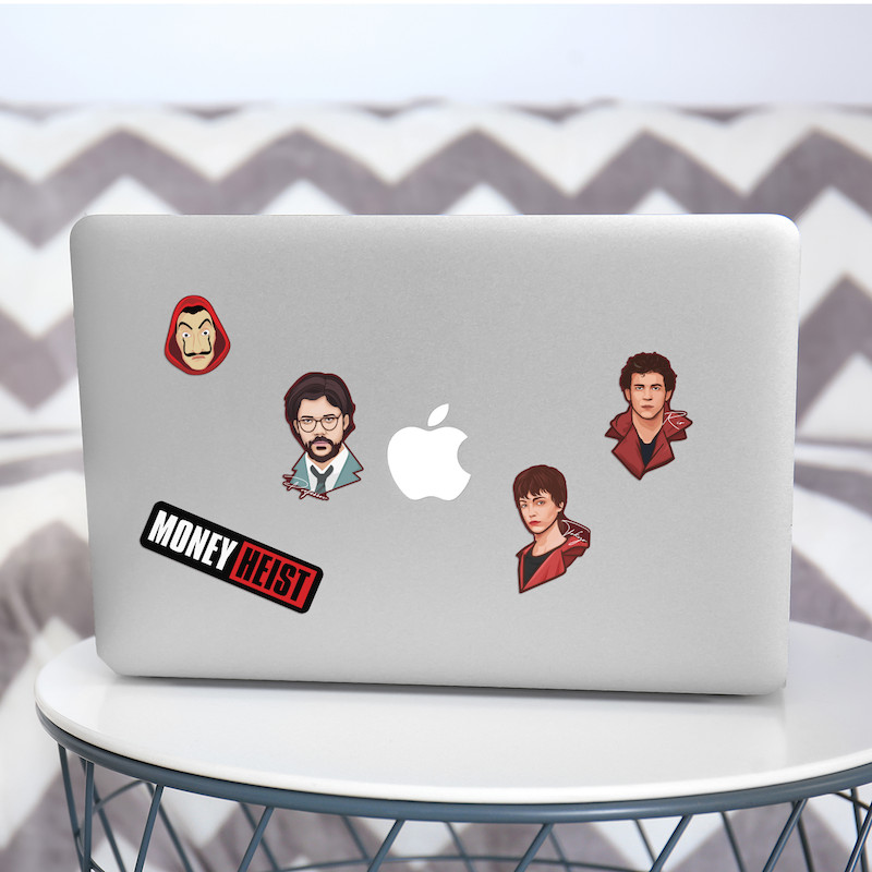 14 Characters Money Heist - Reflective Sticker hình dán phản quang 3M Premium