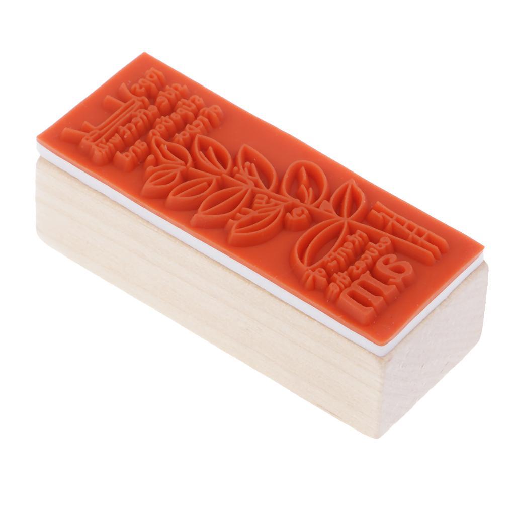 1 Piece Retro Style Wooden Flower Stamp For Scrapbooking English Letters DIY