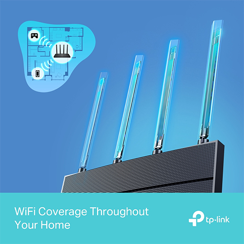 Thiết bị định tuyến mạng không dây TP-Link Dual-Band Full Gigabit Wi-Fi 6 AX1500 Router Archer AX12 - Hàng chính hãng