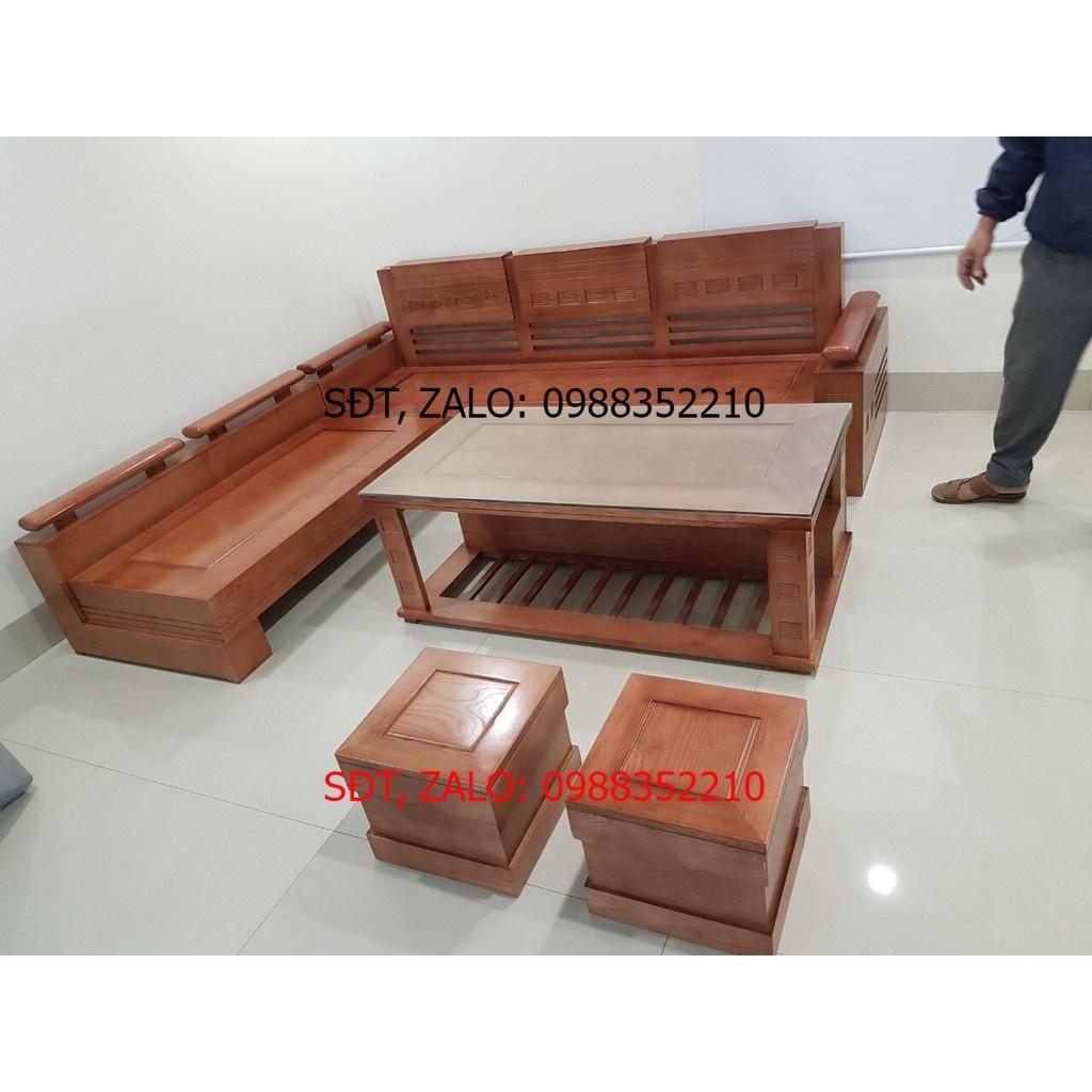 Bộ bàn ghế phòng khách tay trứng góc liền