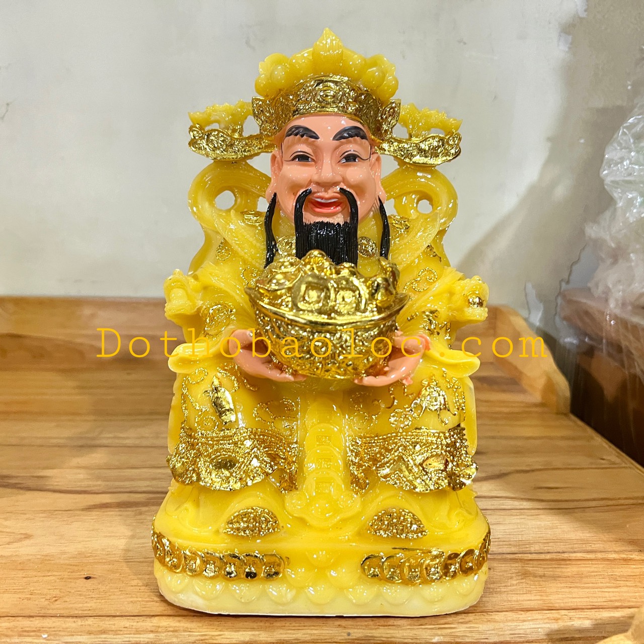 Combo 1 tượng thần tài thổ địa và tượng thần tiên đá Việt Nam - Vàng