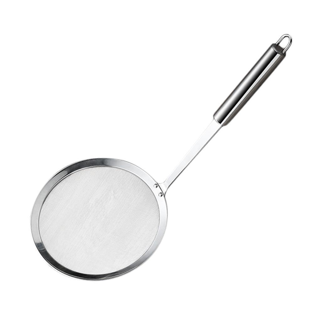 2x Stainless Steel Oil-Frying BBQ Mesh Spoon Wire Skimmer Spiral,16cm