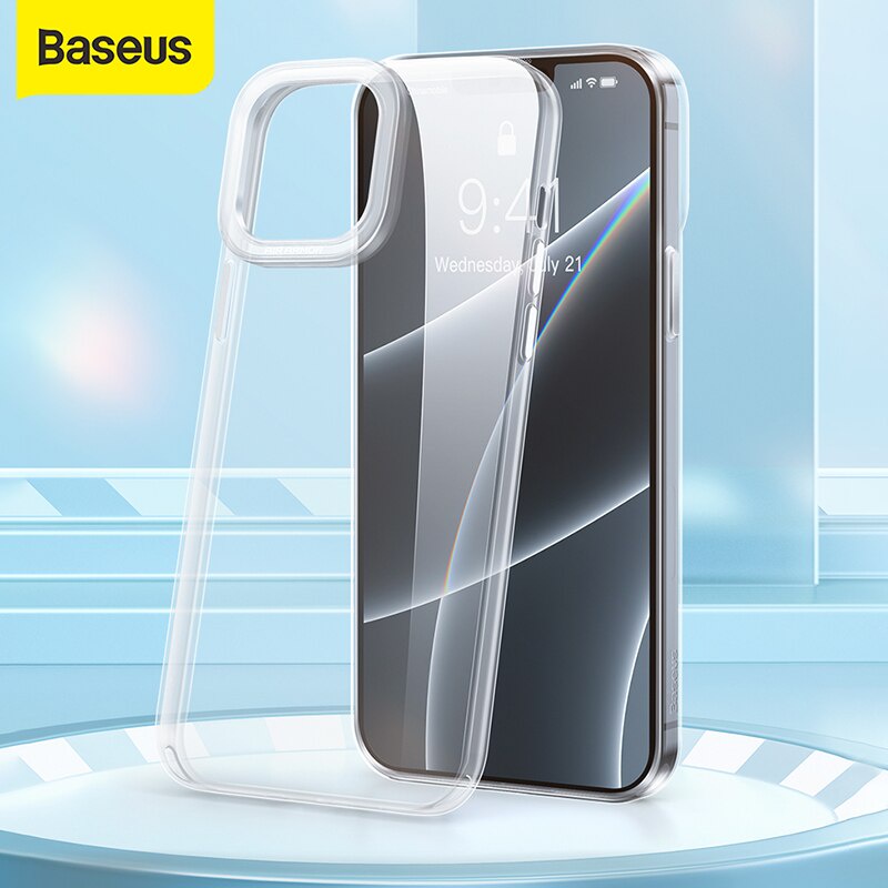 Hình ảnh Ốp lưng Baseus Simple Case trong suốt chống sốc bảo vệ camera dành cho iPhone 13 Pro Max/13 Pro/ 13_ Hàng Chính Hãng