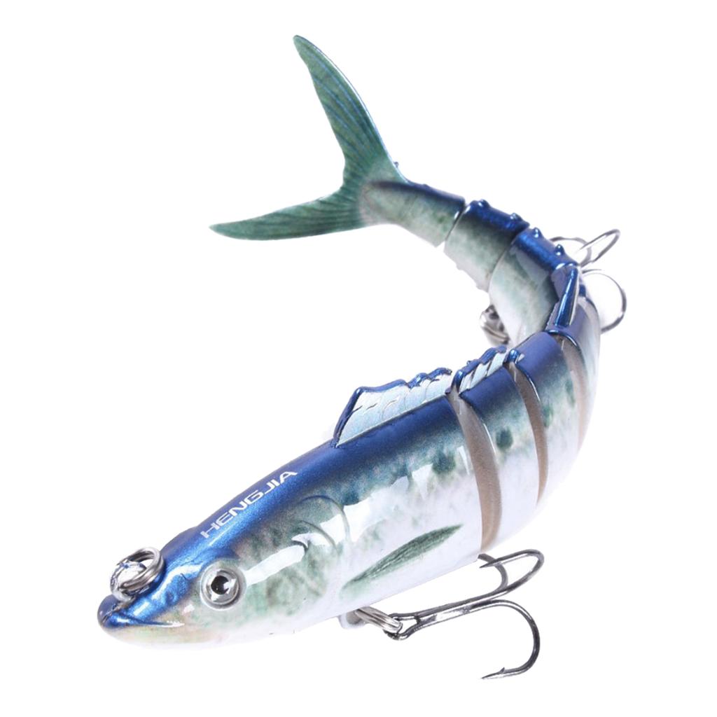 8 Segment Multi Jointed Fishing Lure Bionic Bait Eel Swimbait Blue