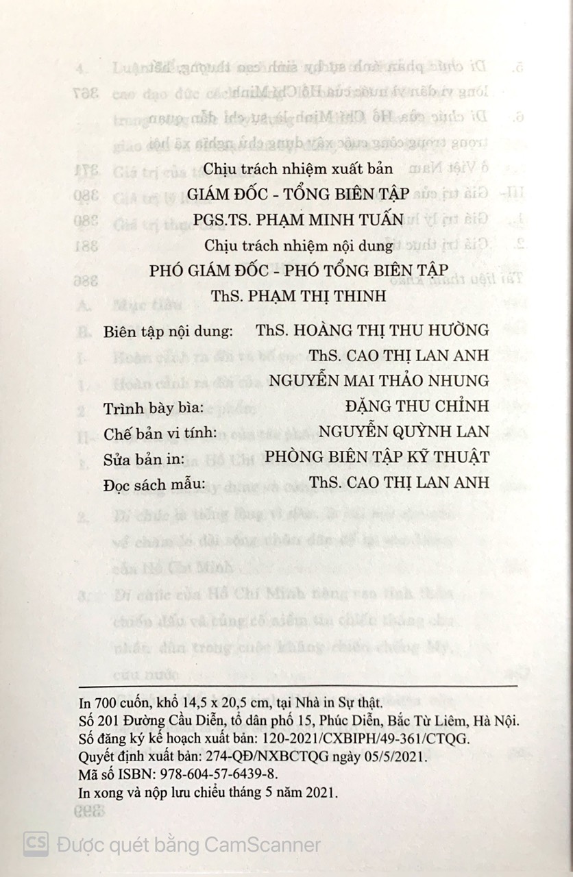 Nâng cao chất lượng dạy học tác phẩm Hồ Chí Minh