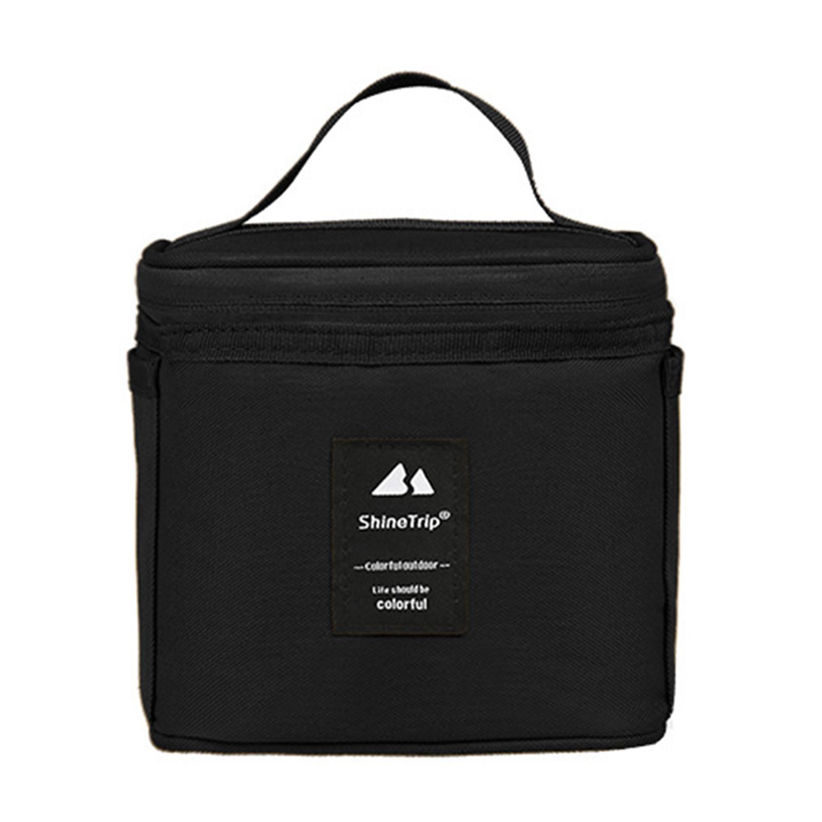 Condiments Bottle Storage Seasoning Jar Carrying Bag Camping Black