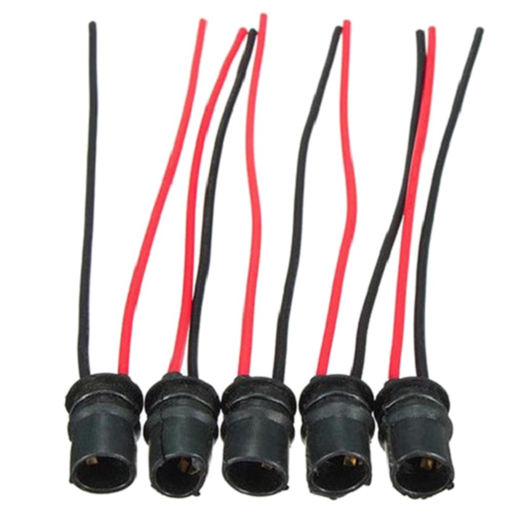 5x T10 501 W5W 194 168 LED Car Light Bulb Extension Socket Holder Connector
