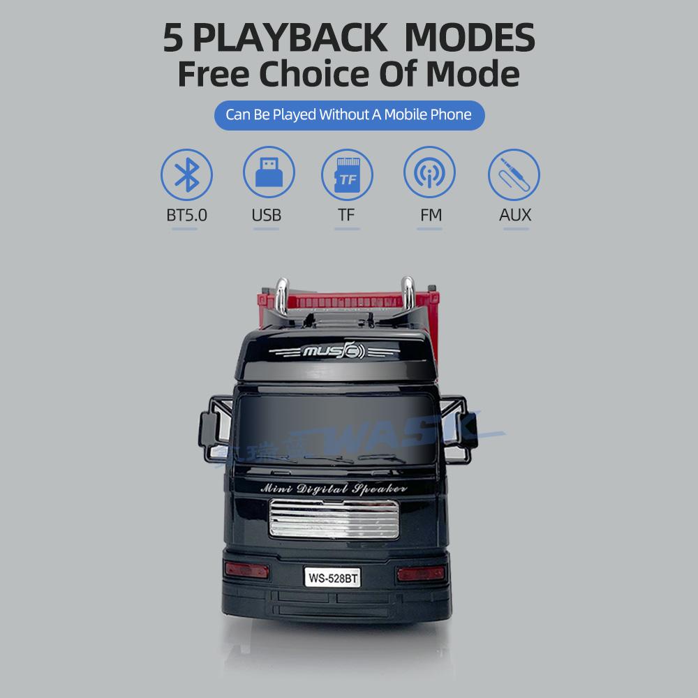 Loa ABS di động, Bluetooth, mô hình xe hơi và xe tải, không dây, với thẻ USB TF, đài FM và màn hình LED